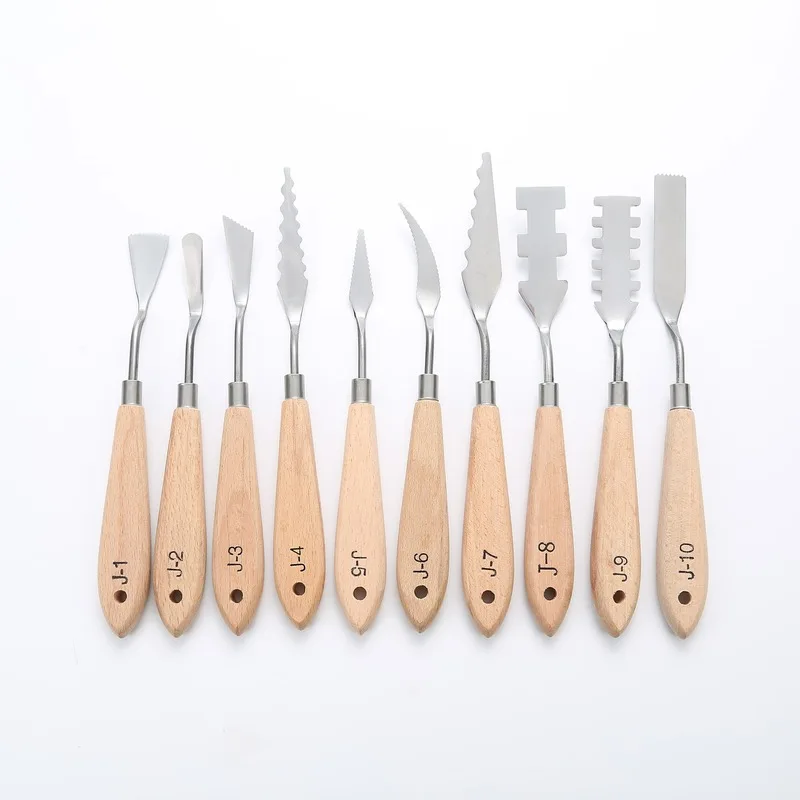 10 шт./компл. пилообразный нож в палитре текстурный форме масляной живописи