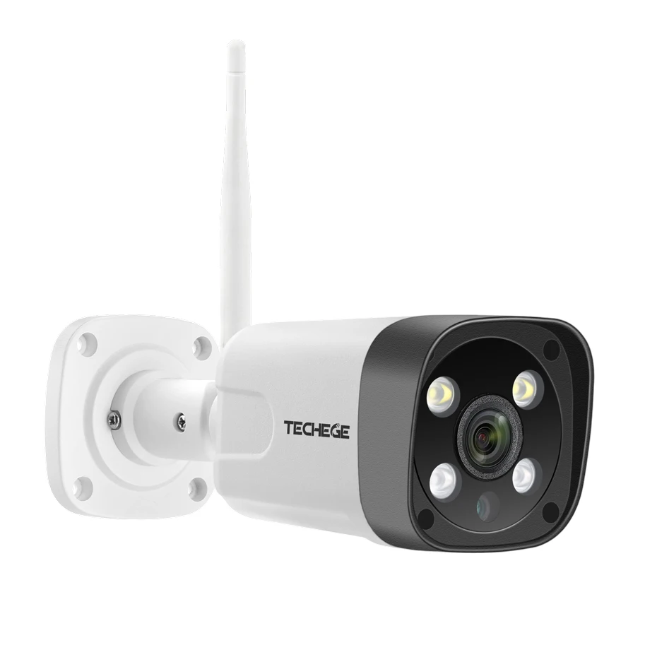Techege, супер HD, 5MP, h.265, WiFi, проводная ip-камера, AI камера, обнаружение человека, двухстороннее аудио, водонепроницаемая ip-камера, бесплатный адаптер питания