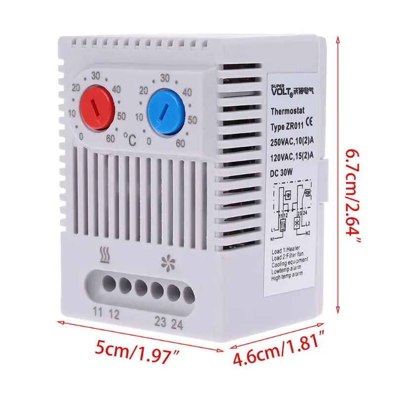 Маленький компактный регулятор температуры ZR011 двойной термостат