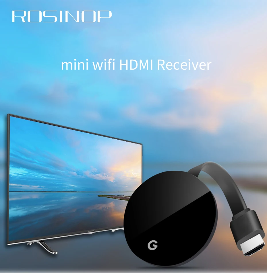 Rosinop 1080P HDMI Беспроводной адаптер Bluetooth приемник аудио Miracast USB Bluetooth передатчик для 4K ТВ наушники проектор