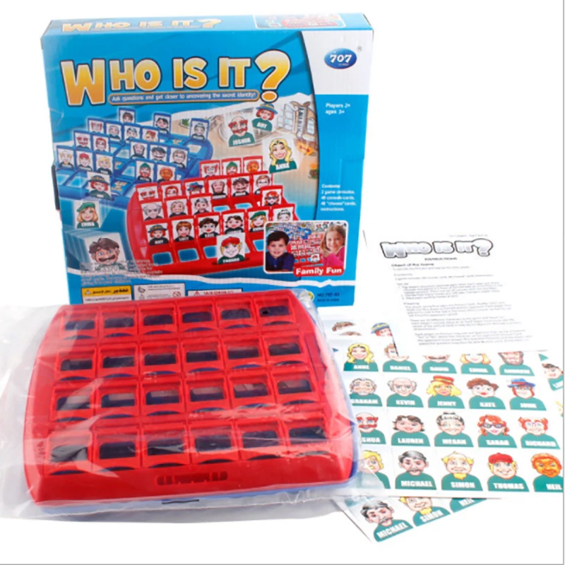 Family Guessing Games Who Is It Classic Board Game Toys Memory Training Parent Child Leisure Time Party Indoor Props Xmas | Игрушки и