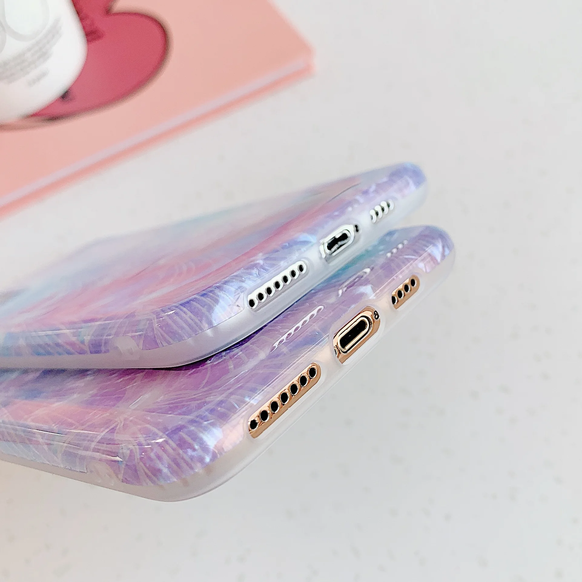 Чехол фиолетового цвета для iPhone 11 Pro глянцевый чехол Max мягкий милый из ТПУ с