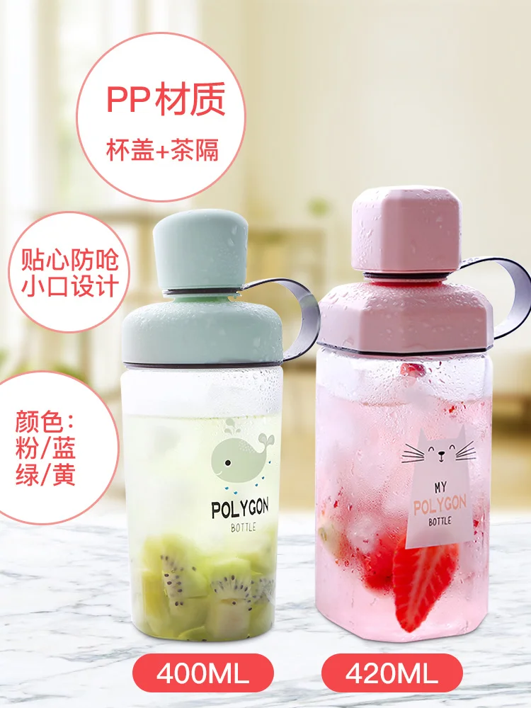 Милая Корейская чашка креативная пластиковая прозрачная портативная