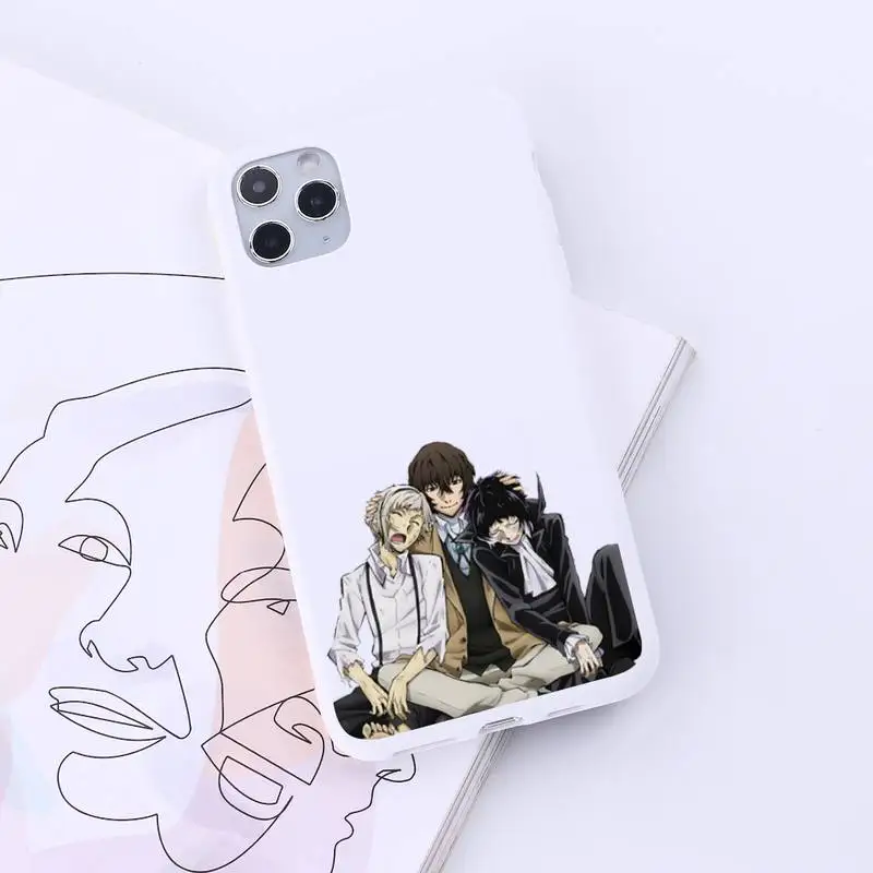 

Japan anime bungou stray dogs Phone Case Candy Color for iPhone 6 7 8 11 12 s mini pro X XS XR MAX Plus