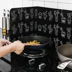 Защита от брызг масла кухонный инструмент для готовки Изолированная брызгозащищенная перегородка настенная защита от брызг масла плита из алюминиевой фольги пластина U3