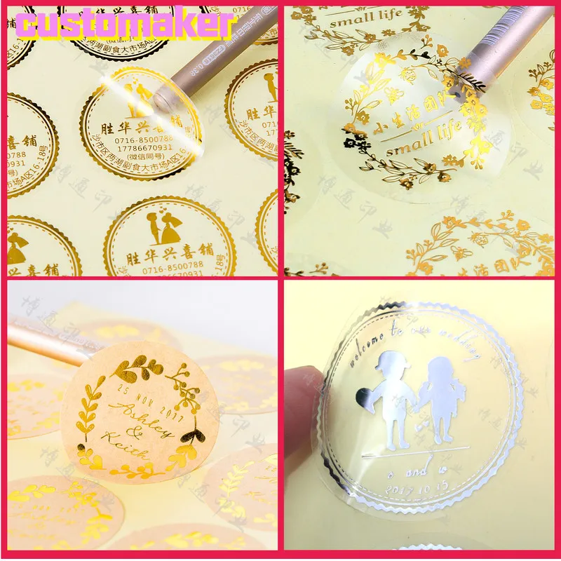 1000 шт. золотые прозрачные наклейки из крафт-бумаги | Дом и сад