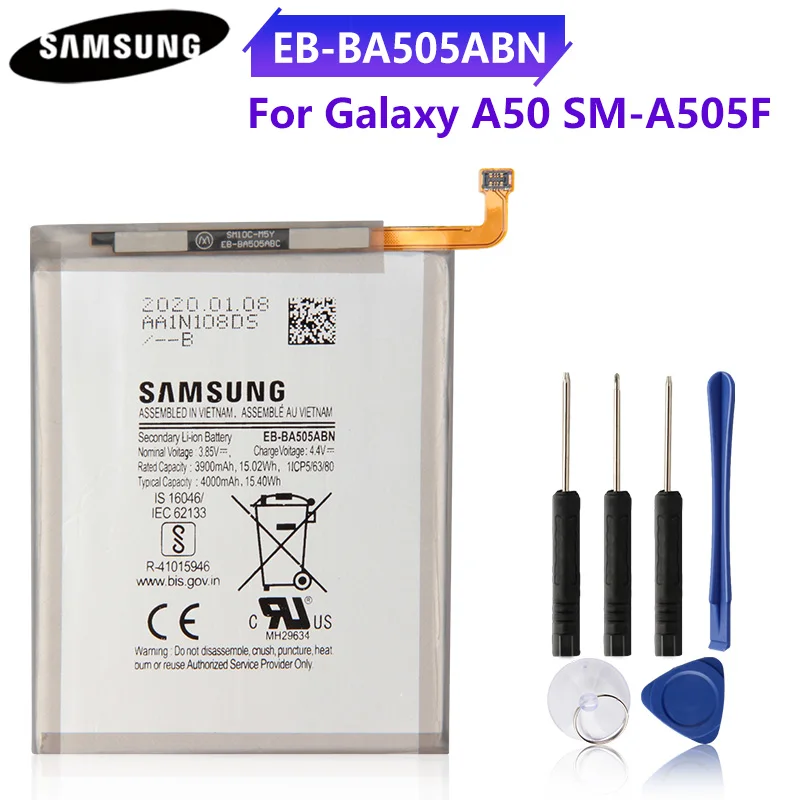 

Аккумулятор для телефона, EB-BA505ABU EB-BA505ABN для SAMSUNG Galaxy A20 SM-A205FN A50 A505F SM-A505F SM-A30S A30 A30S, 4000 мАч