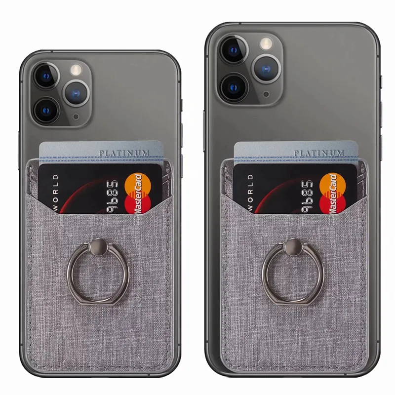 Модный Холщовый кожаный Карманный держатель для карт стикер удостоверения