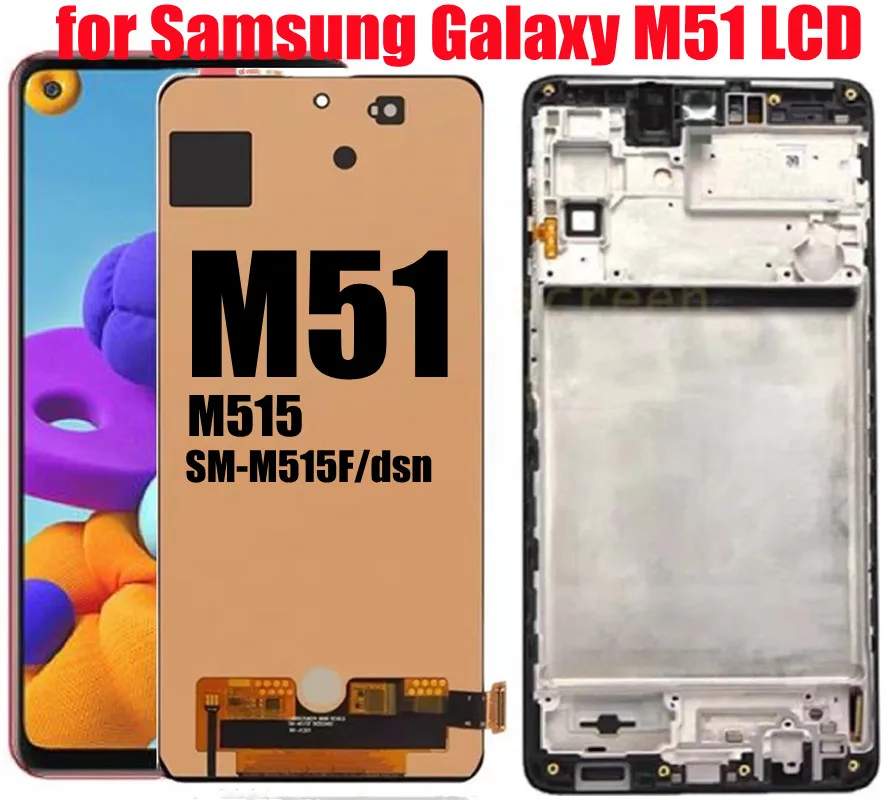 Pantalla LCD M515 para Samsung Galaxy M51, SM-M515F/DSN, M515, M515F, sensor t&aacute;ctil y digitalizador-0