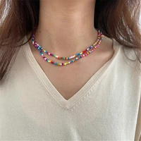 2021 fashion womens bohemian personality chain necklace on the neck jewellery lightweight womens exclusive necklace