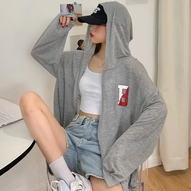 

Женский солнцезащитный Кардиган с длинным рукавом, новый модный тонкий кардиган с защитой от ультрафиолета, дышащий, универсальный солевой...