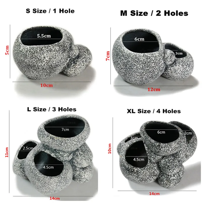 Многофункциональное украшение для аквариума скалы бонсай каменный горшок