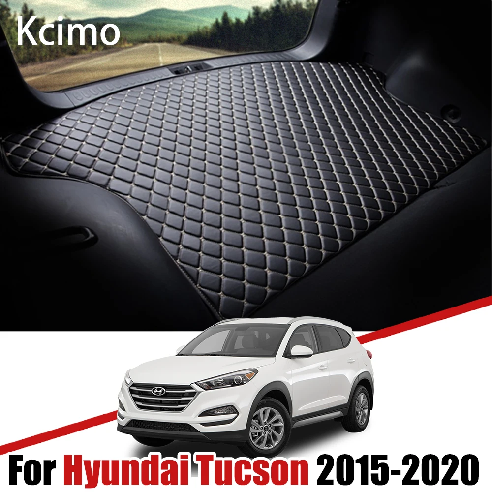 Кожаные коврики для багажника автомобиля Kcimo Hyundai Tucson TL 2015 2020 Задняя подкладка