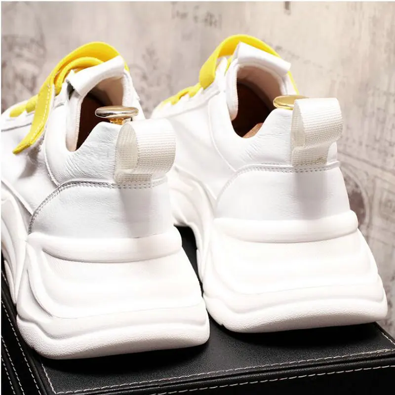 Новинка Высококачественные мужские кроссовки из натуральной кожи Повседневная