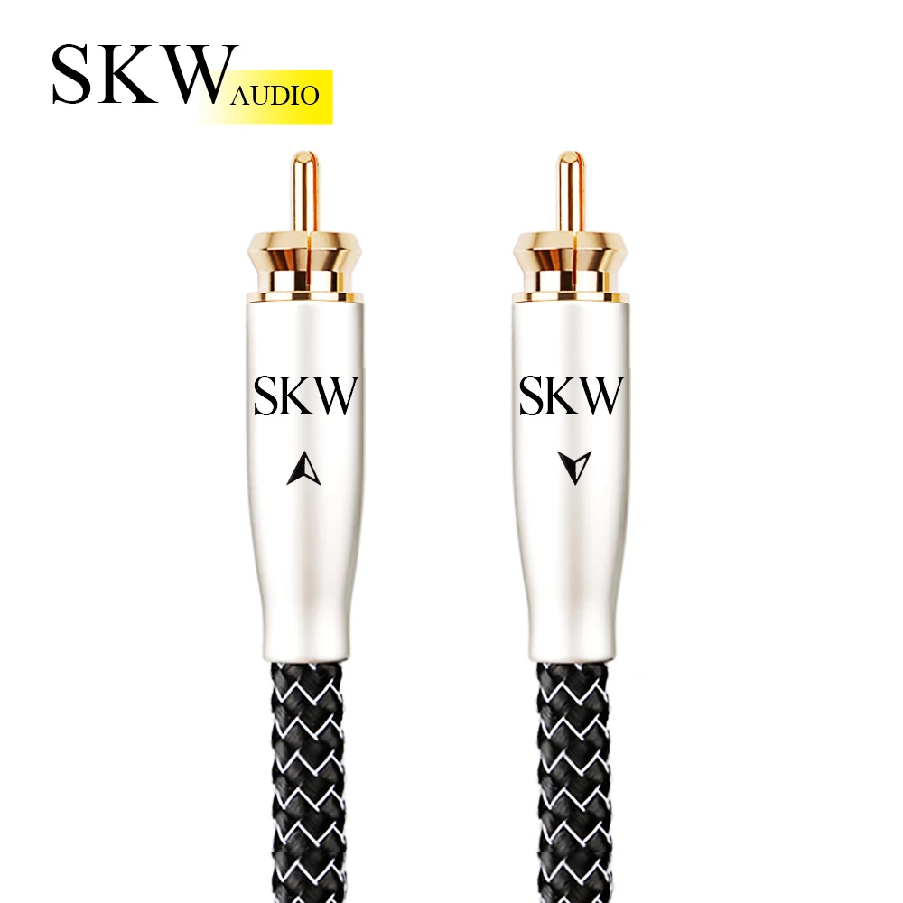 Цифровой коаксиальный аудиокабель SKW RCA на SPDIF штырь посеребрение OCC проводник для