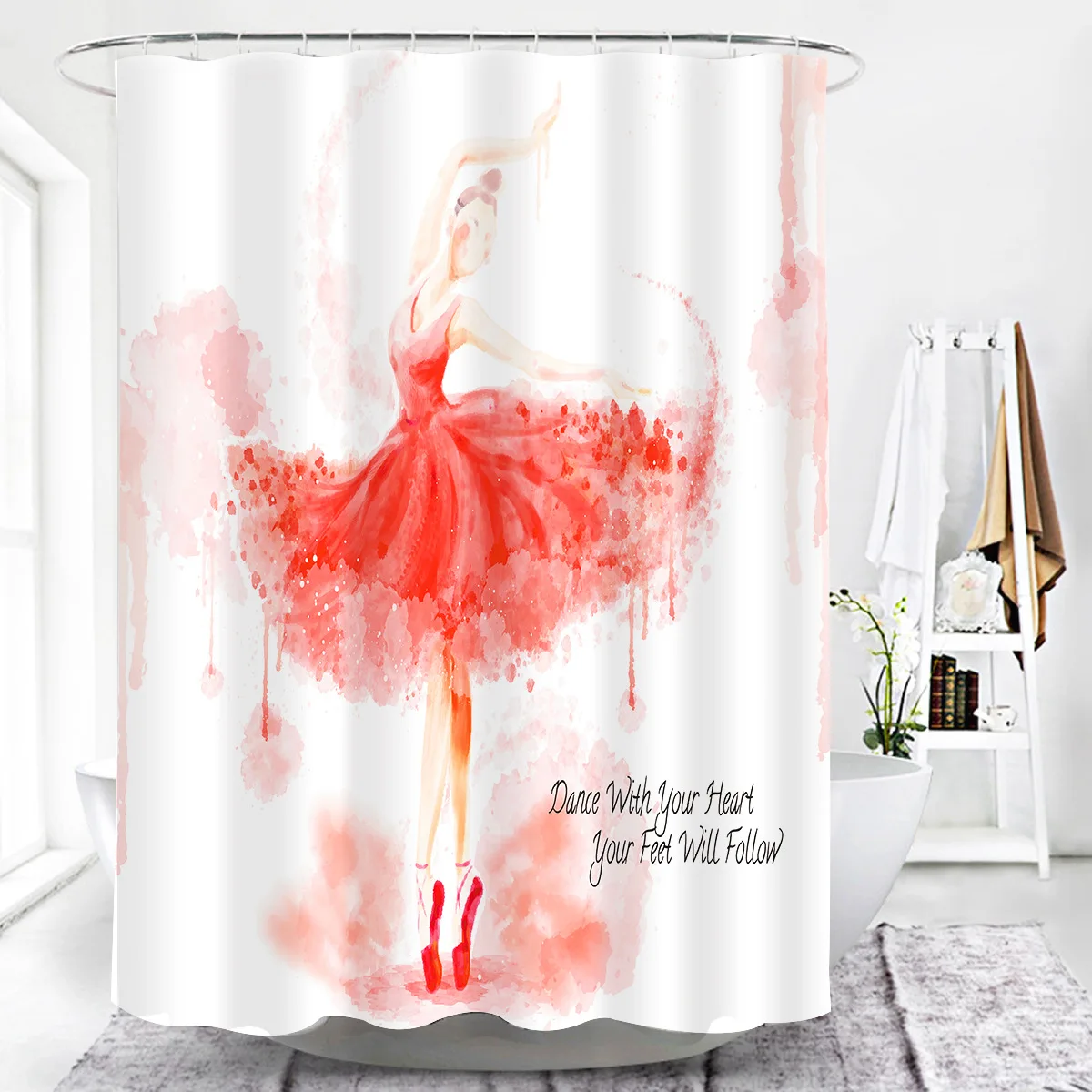 

Beautiful Girl Series Waterproof Thickened Polyester Shower Curtain Bathroom Curtains Decracion Bath 3D Printed Cortina