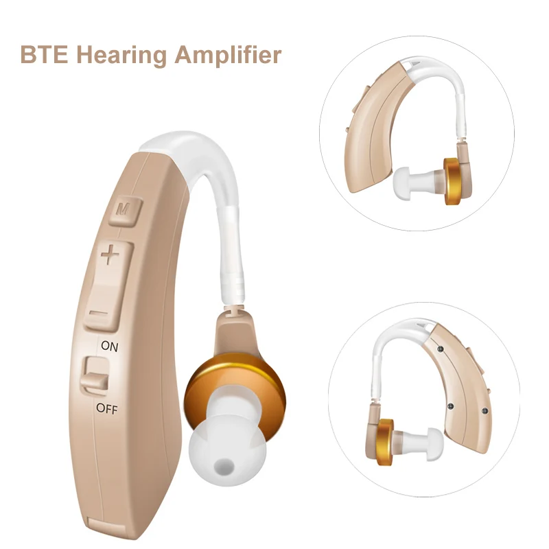 

Цифровой слуховой аппарат BTE, усилитель звука за ухом, регулируемые беспроводные наушники для пожилых людей, для глухих, для тяжелой потери ...