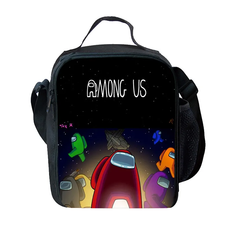 

Among Crewmate Party Insulated Lunch Bag Tote For Boy Kids Us Impostor Thermos Cooler Adults Food Pranzo Box