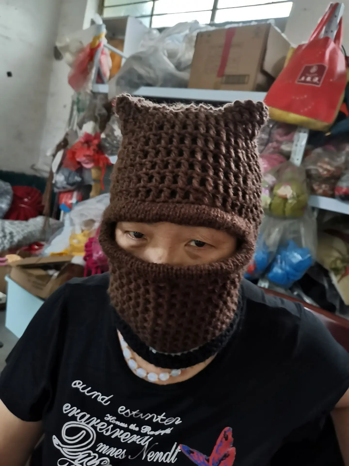 BomHCS Смешные полые рандомные вязаные облегающие шапки ручной работы с косами и