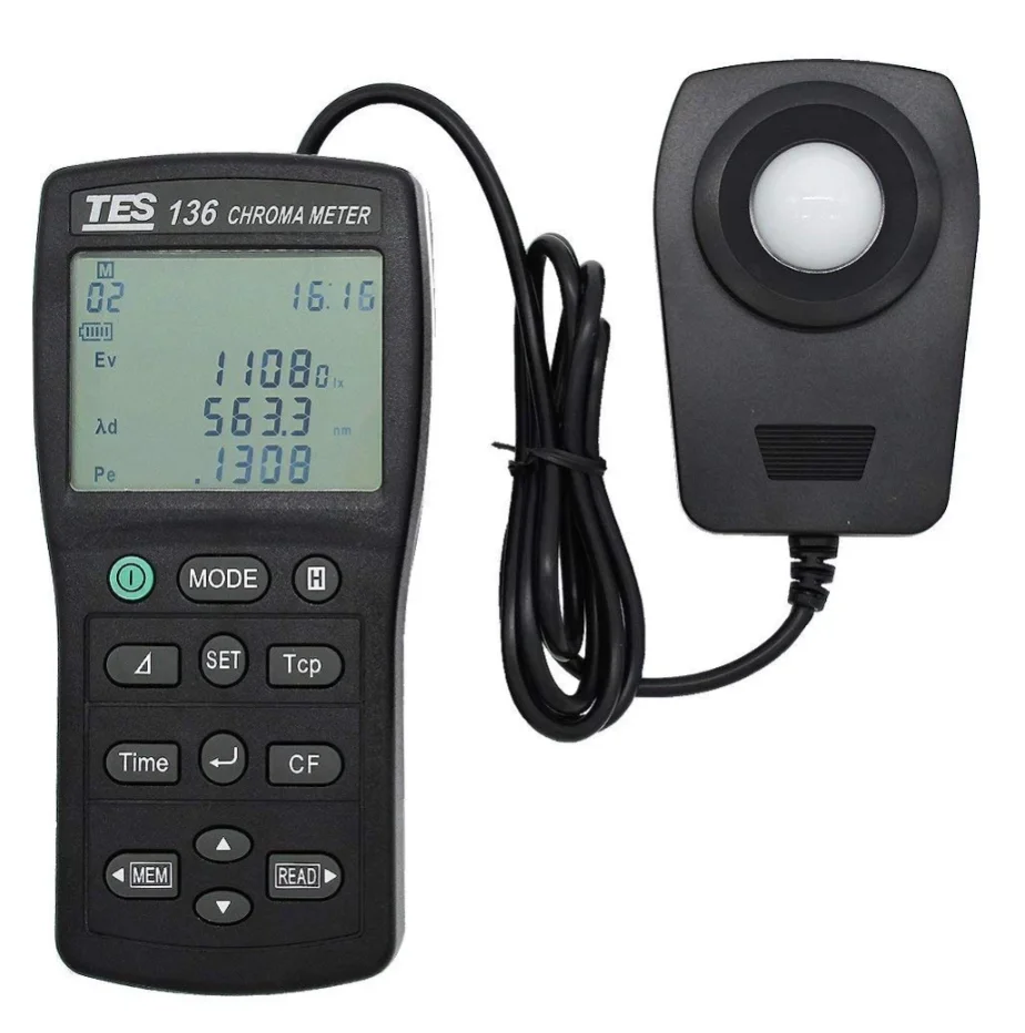 TES 136 колориметр/светильник метр/цветовая температура метр|chroma colors|chromachroma key |