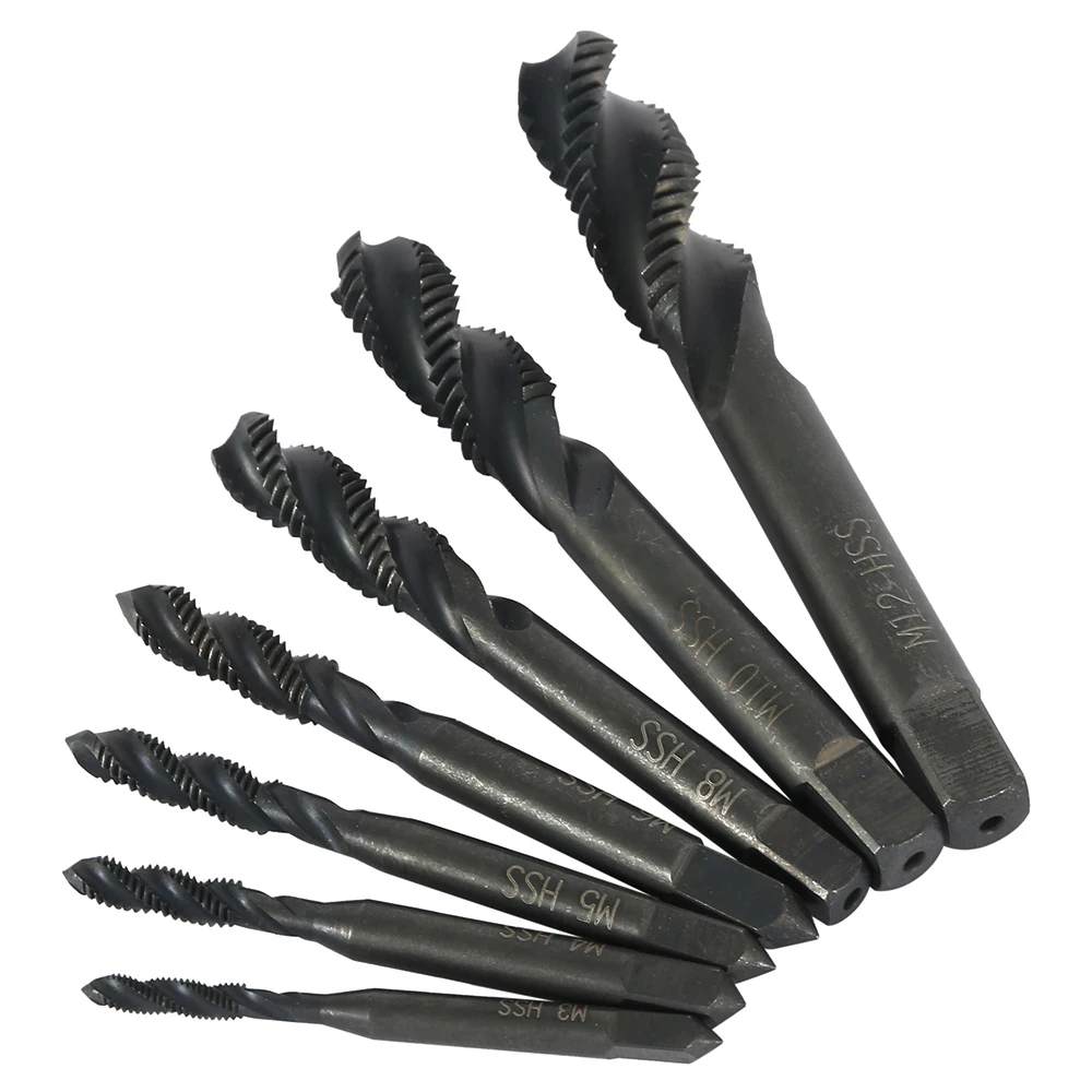 Новые 7 шт. спиральные ручные резьбовые винтовые точечные метрические сверла M3 M4