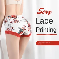 four seasons lace large size underwear seamless antibacterial cotton ladies underwear sexy printed boxers