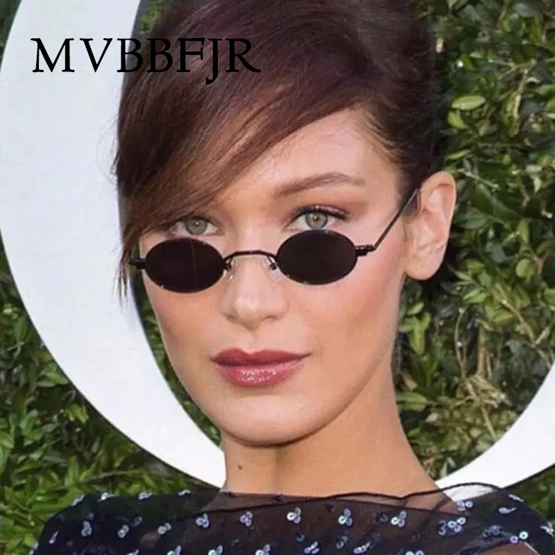 MVBBFJR Новые стимпанк женские Овальные Солнцезащитные очки Мужские брендовые