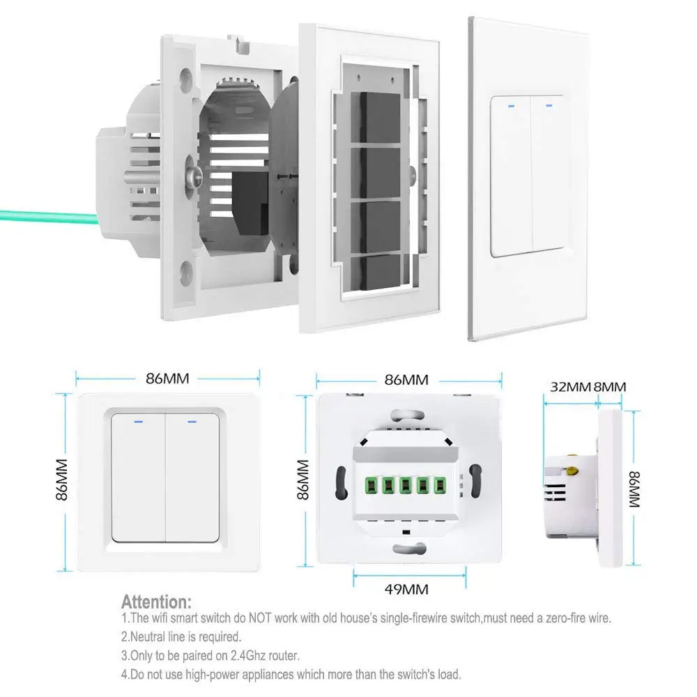 Wi-Fi дистанционный переключатель освещения кнопочный приложение Smart
