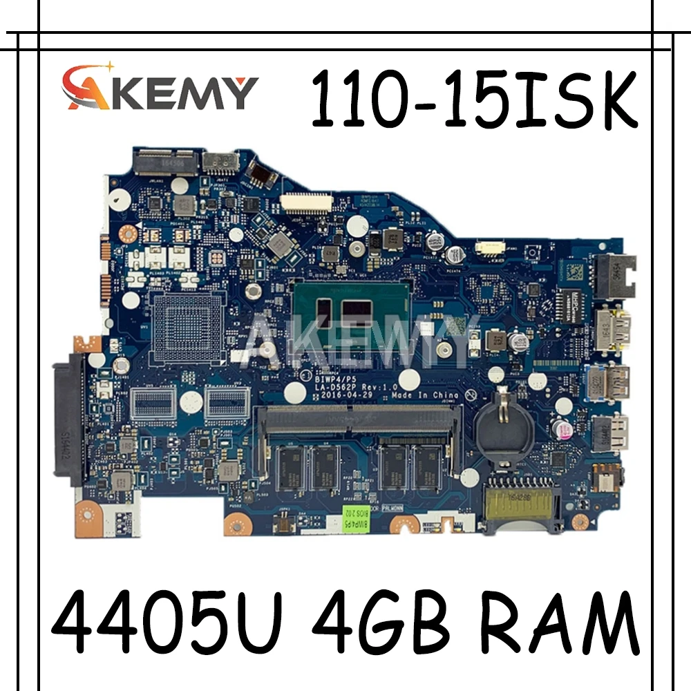 SAMXINNO For Lenovo Ideapad 110-15ISK Laotop Mainboard BIWP4/P5 LA-D562P Motherboard with 4405U 4GB RAM | Компьютеры и офис