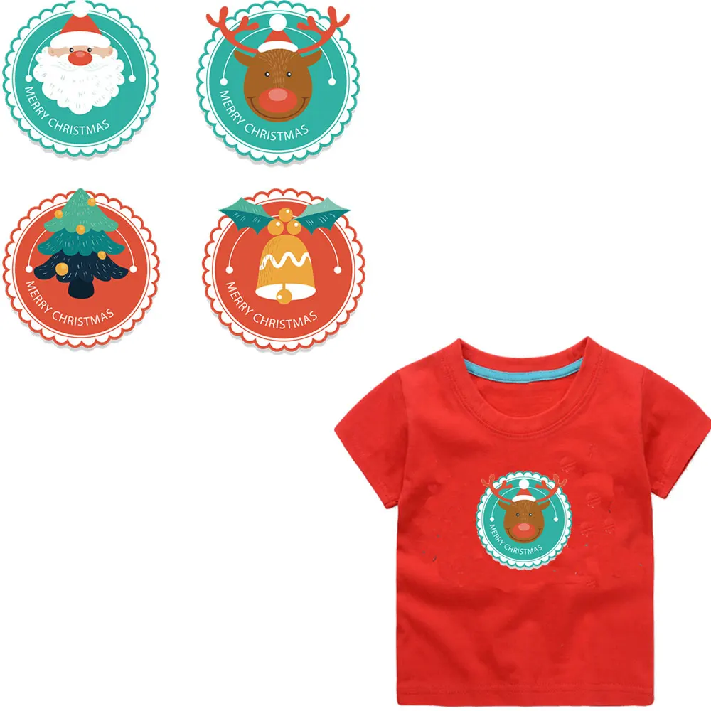 

christmas iron on patches for clothes Santa Claus thermo stickers baby kids party heat transfer diy patch accesory parches rope