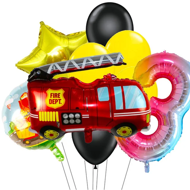 Автомобильные воздушные шары школьный автобус/пожарный самолет/поезд Фольга шар