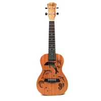 2123 inch professional sapele dolphin pattern ukelele guitar mahogany neck delicate tuning peg 4 strings wood ukulele gift new
