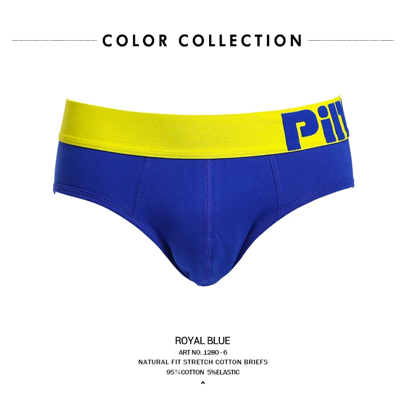 Мужские трусы брифы Pink Heroes 5 шт./лот хлопковое нижнее белье однотонные плавки