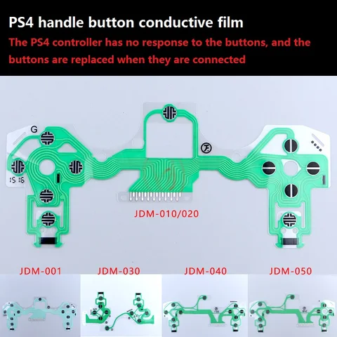 10 шт./компл. проводящая пленка для PS4 Dualshock 4 DS4 PRO, тонкая проводящая пленка для контроллера, гибкий кабель для клавиатуры JDM 011 030 040 055