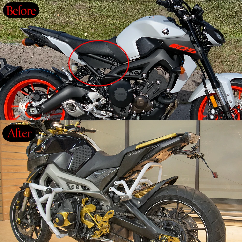 Боковые панели для сидений мотоцикла MT09 FZ09 обтекатели ковбойские чехлы 2014 2020 Yamaha