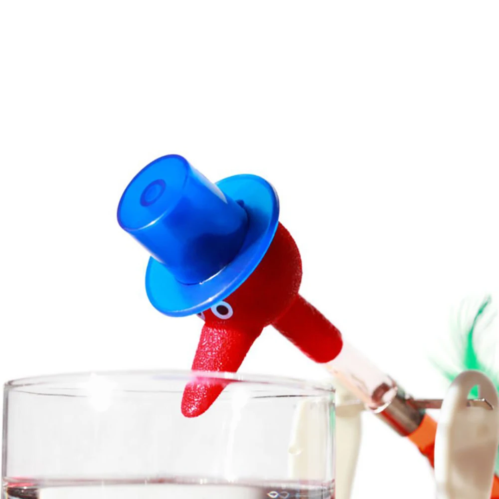 

Creative Non-Stop Liquid Drinking Glass Lucky Bird Duck Bobbing Magic Prank Toy Decoration Gift