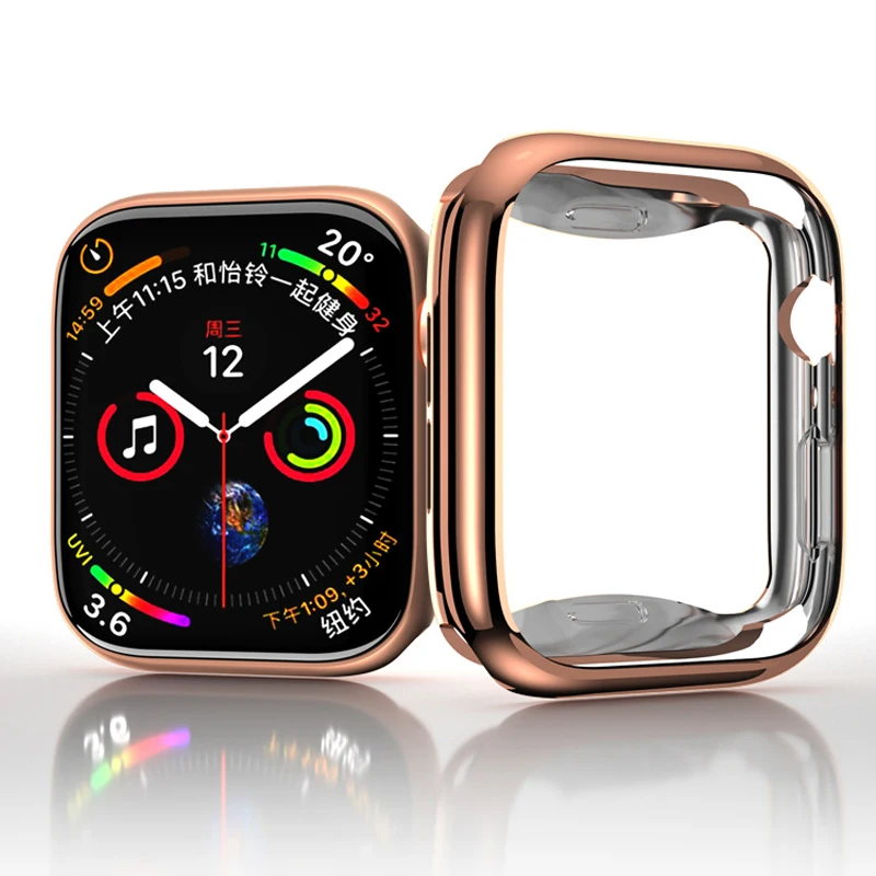 Чехол для Apple watch series 3 4 5 SE 6 защитный чехол экрана бампер браслет Watch 44 мм 40 42 38