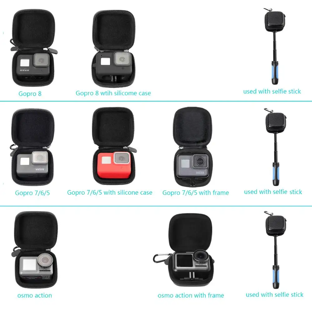 Дополнительный чехол для переноски GoPro Hero 8 сумка хранения 7 6 5 DJI Osmo аксессуары
