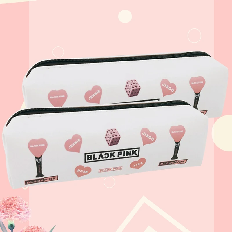 

Canvas Pencil Case Pen Bag Student School Kawaii Love Stationery Pencil Bag Chancery Girls Cute Pencil Box Pen Bags 1PCS