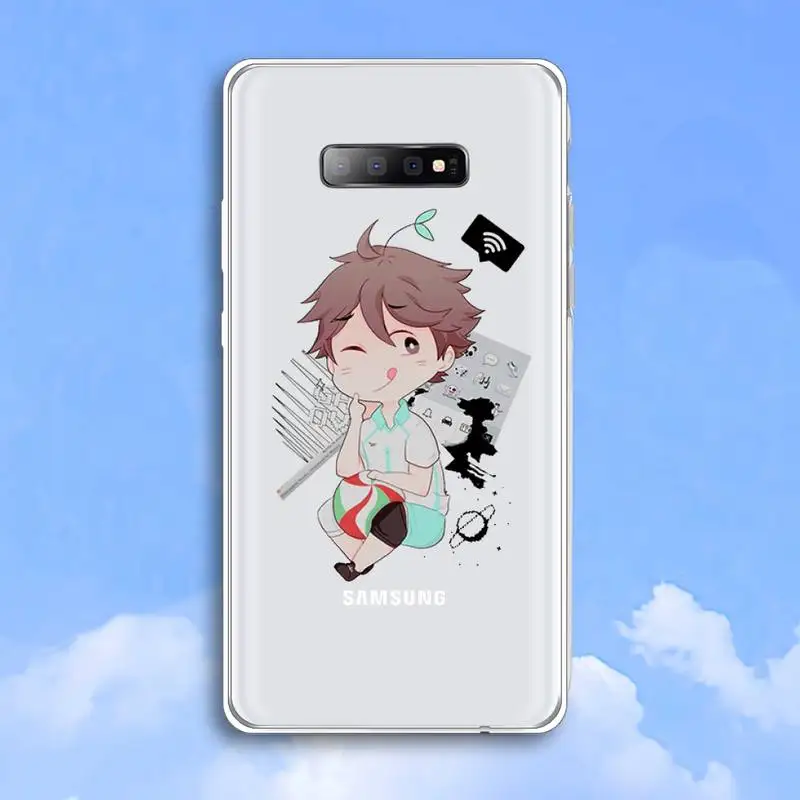 

volleyball anime Haikyuu Oikawa Phone Case Transparent For Samsung Galaxy S A 5 7 8 9 2015 20 edge plus 10 e lite 2019