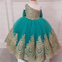 new flower girls dresses cute little with gold lace applique sleeveless pageant gowns prom kid communion dresses