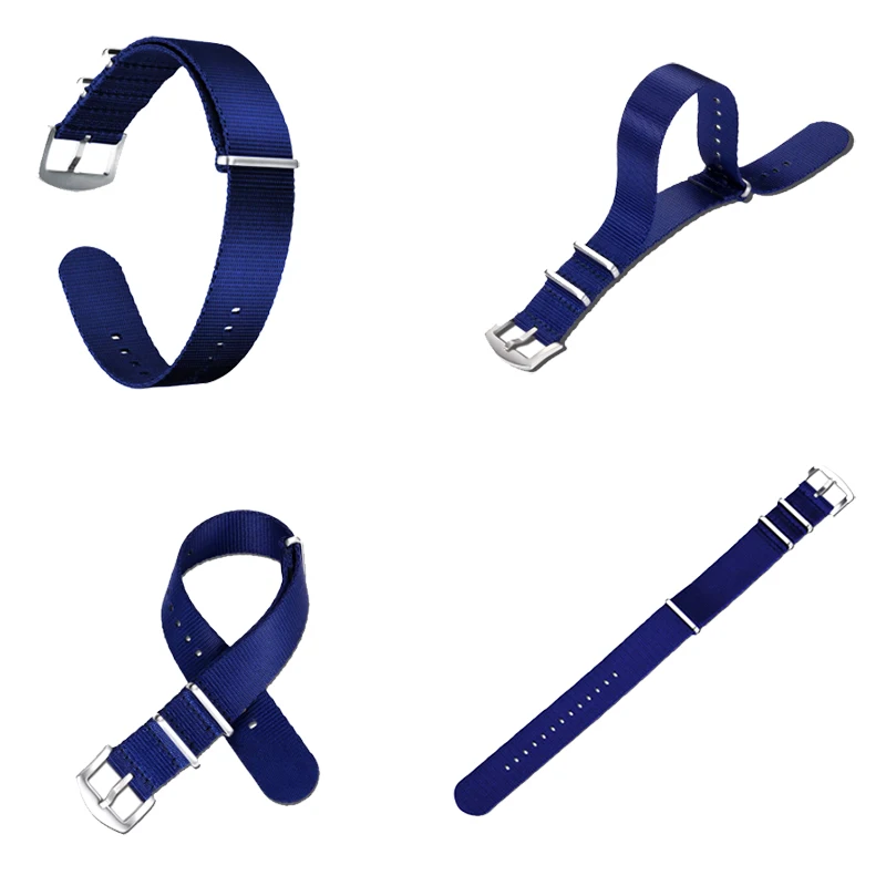 

Fashion High Premium Quality Nato Watch Strap Nylon 20mm 22mm 24mm For James Bond Men Sports Seatbelt Watchband Wrist Bracelet