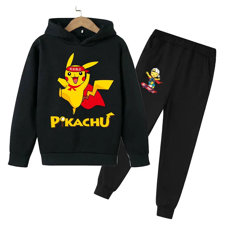 

Pokémon Children's Clothes Sets Boys Hoodies and Long Pants 2 Pieces Clothing Sets Children's Clothing Baby Boys Clothes 2022