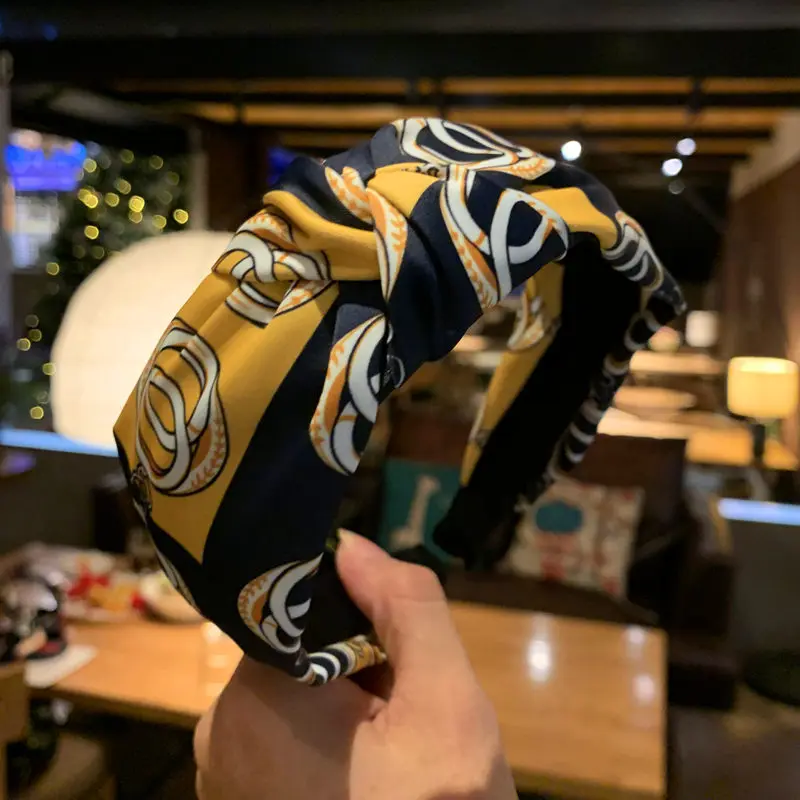 Модный стиль ободок для женщин/девушек полосатый повязка головы с принтом 2019