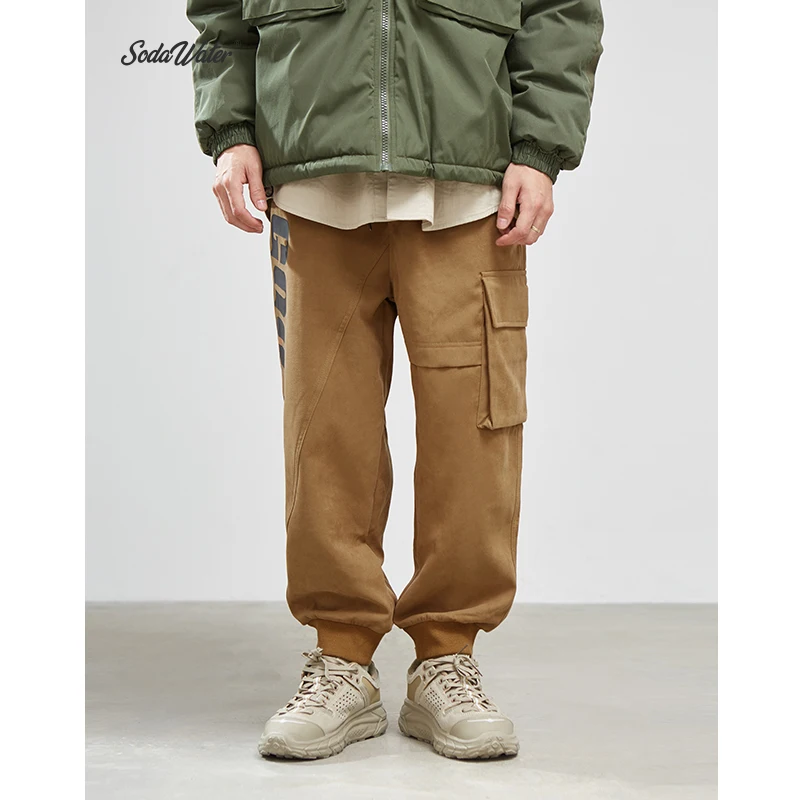 SODAWATER Новое поступление Мужские штаны для бега с буквенным принтом в стиле