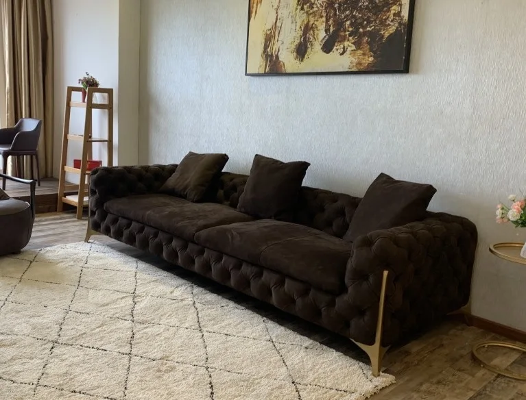 10X упаковка итальянский дизайн трехместный диван с металлическими ножками