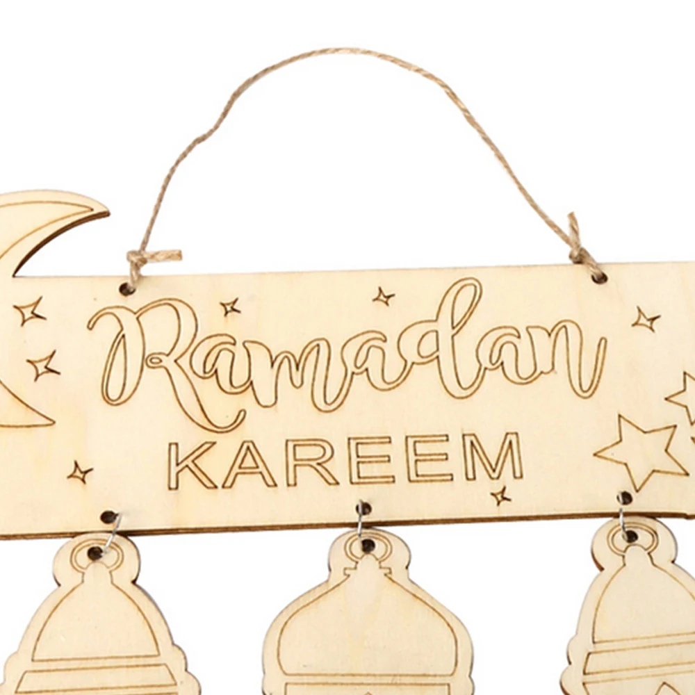 

Eid Mubarak Muslim Islam Ramadan Decorations Hanging Lantern Pendant Plaque Sign String Of Home Decoration Crafts