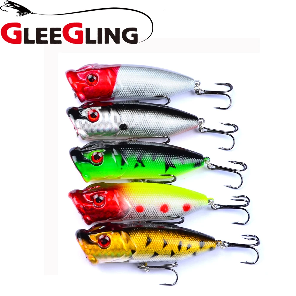 5 шт./лот Поппер рыболовная приманка 7 3 см плавающая искусственная поппер Pesca карп