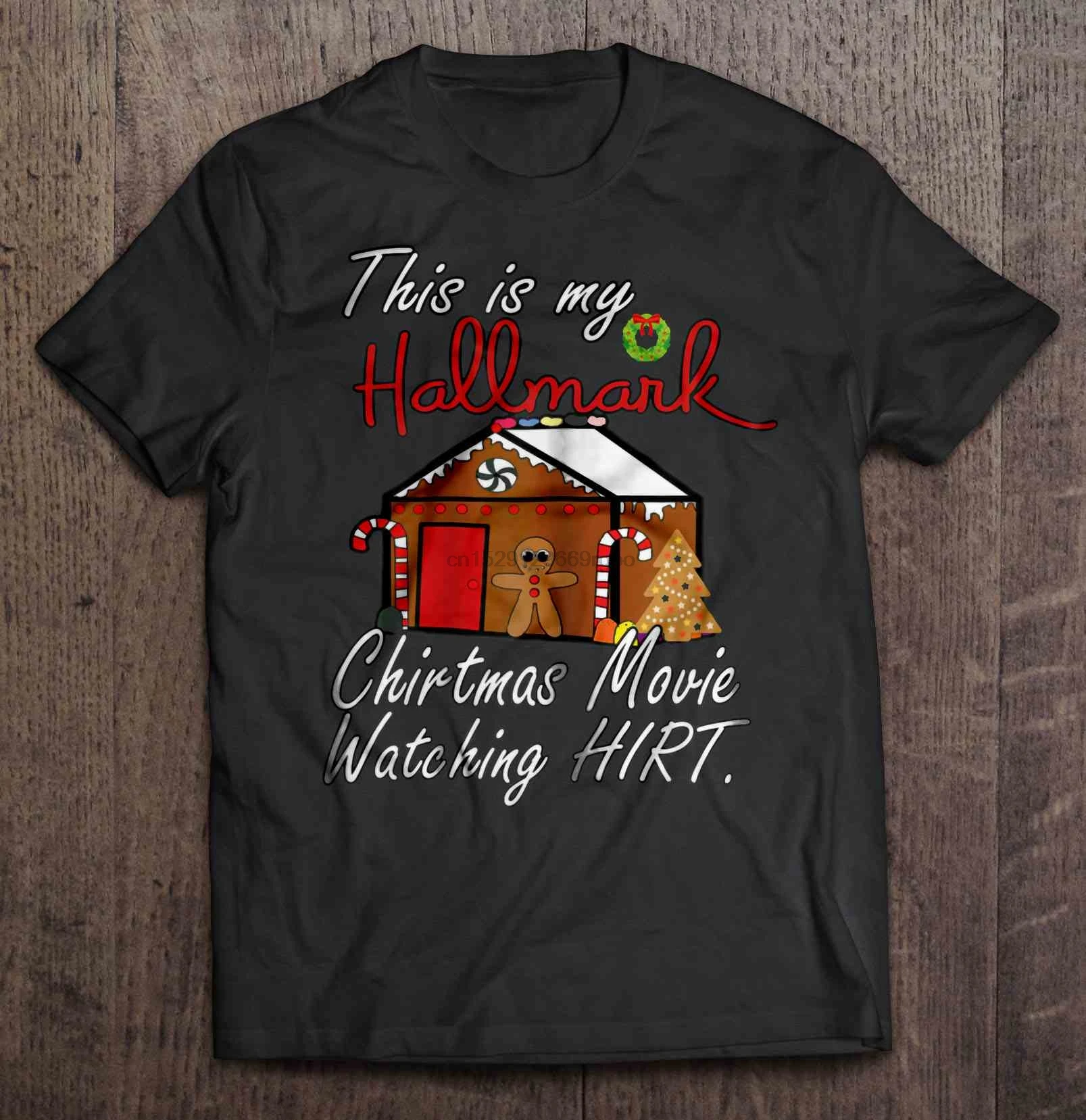 Мужская футболка This Is My Hallmark Christmas Movie Watching Hirt Ginger House Version женская |