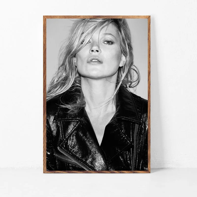 Kate Moss супер модель звезда Мода сексуальная B& W художественная живопись Шелковый Холст плакат настенный домашний декор